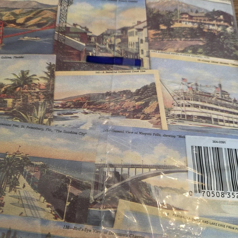Cleo Gift Wrap All Occasion Destinations NYC‎ Florida 2 Sheets 1.67' x 2.5' 1996